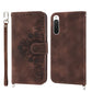 Skin-feel Flowers Embossed Wallet Leather Phone Case