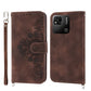 Skin-feel Flowers Embossed Wallet Leather Phone Case