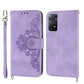 Skin-feel Flowers Embossed Wallet Leather Phone Case