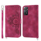 Skin-feel Flowers Embossed Wallet Leather Phone Case