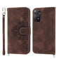 Skin-feel Flowers Embossed Wallet Leather Phone Case