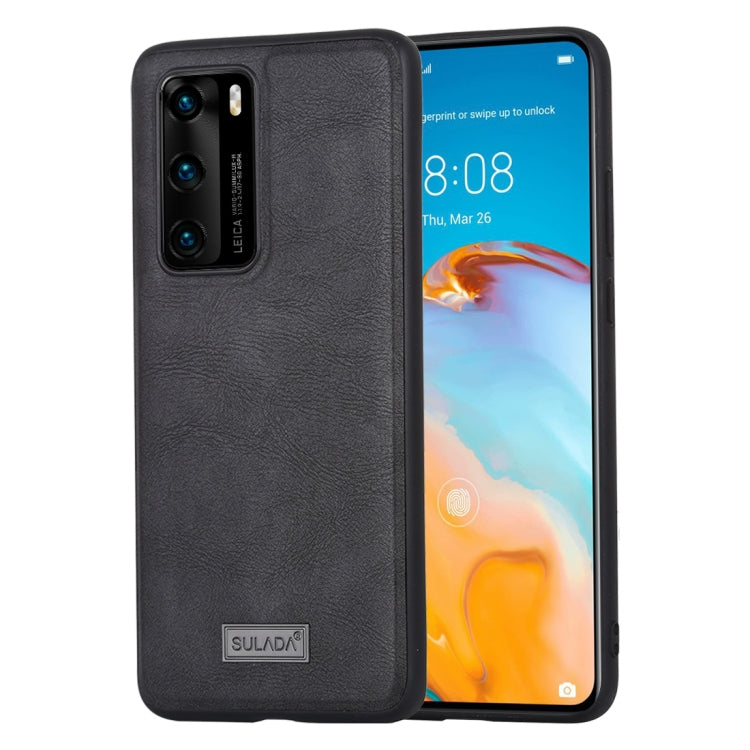 SULADA Shockproof TPU + Handmade Leather Protective Case, For Huawei Mate 20, For Huawei Mate 20 Pro, For Huawei P40, For Huawei P40 Pro, For Samsung Galaxy S20, For Samsung Galaxy S20 Plus, For Samsung Galaxy S20 Ultra