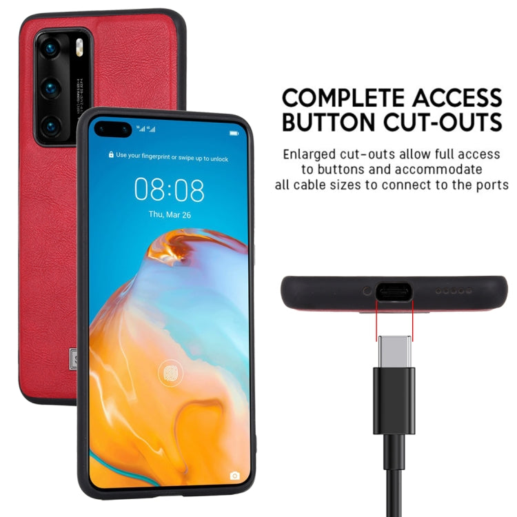 SULADA Shockproof TPU + Handmade Leather Protective Case, For Huawei Mate 20, For Huawei Mate 20 Pro, For Huawei P40, For Huawei P40 Pro, For Samsung Galaxy S20, For Samsung Galaxy S20 Plus, For Samsung Galaxy S20 Ultra