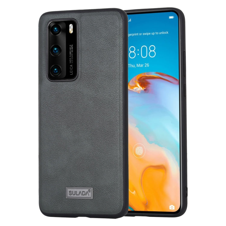 SULADA Shockproof TPU + Handmade Leather Protective Case, For Huawei Mate 20, For Huawei Mate 20 Pro, For Huawei P40, For Huawei P40 Pro, For Samsung Galaxy S20, For Samsung Galaxy S20 Plus, For Samsung Galaxy S20 Ultra