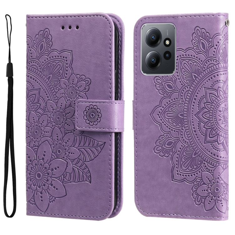 7-petal Flowers Embossing Leather Phone Case