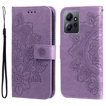 7-petal Flowers Embossing Leather Phone Case