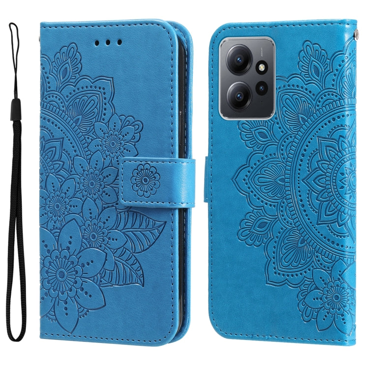7-petal Flowers Embossing Leather Phone Case