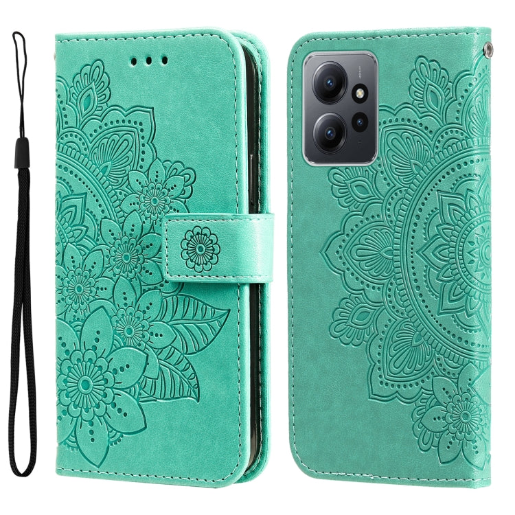 7-petal Flowers Embossing Leather Phone Case