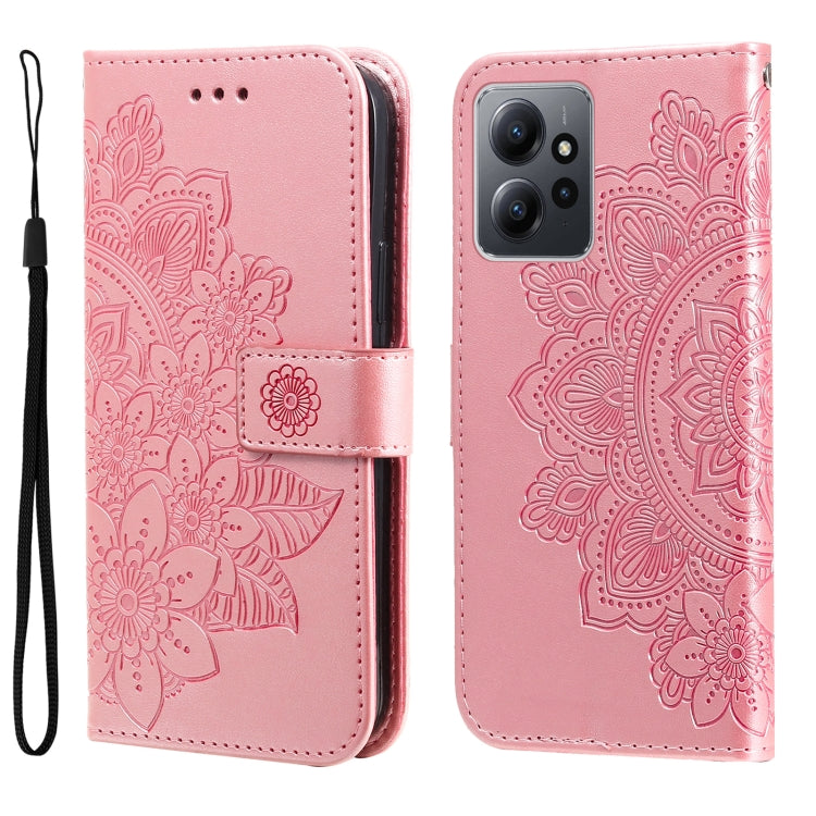 7-petal Flowers Embossing Leather Phone Case