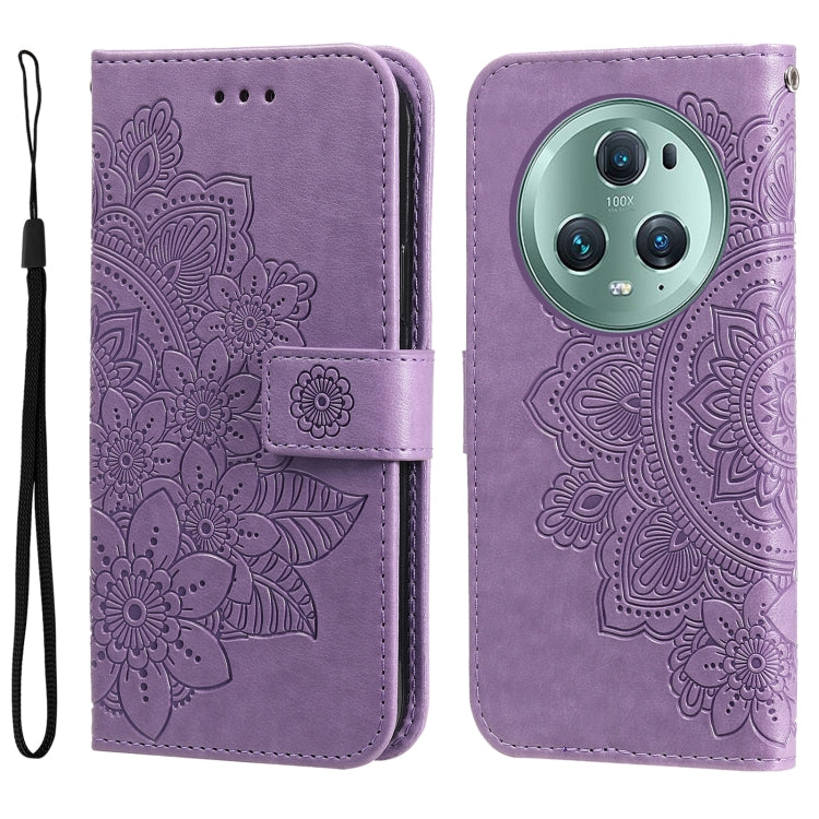 7-petal Flowers Embossing Leather Phone Case