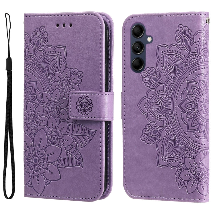 7-petal Flowers Embossing Leather Phone Case