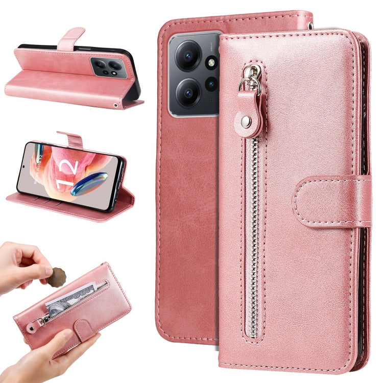 Calf Texture Zipper Leather Phone Case
