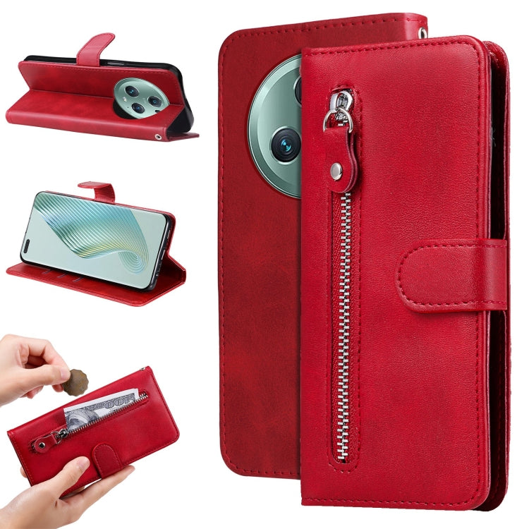 Calf Texture Zipper Leather Phone Case