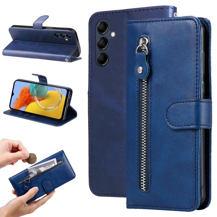 Calf Texture Zipper Leather Phone Case