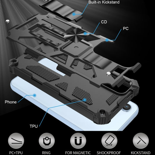Armor Shockproof TPU + PC Magnetic Protective Phone Case with Holder