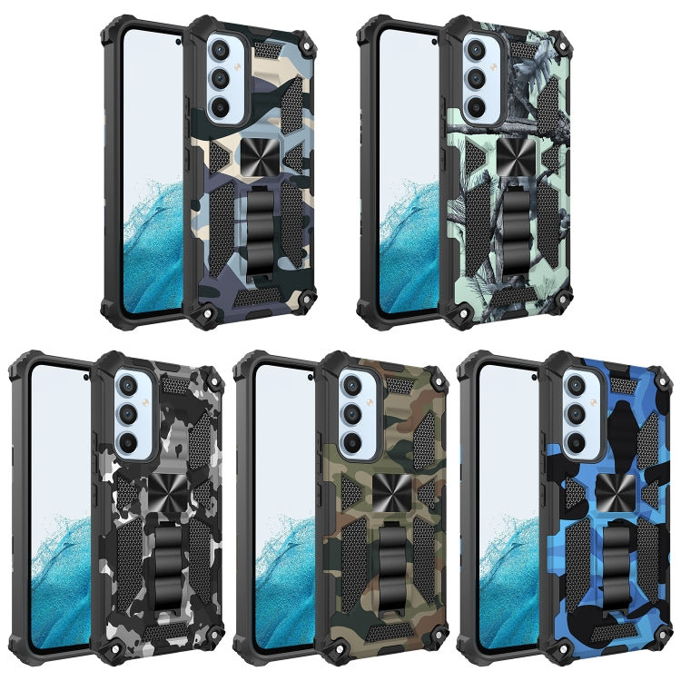 Camouflage Armor Shockproof TPU + PC Magnetic Protective Phone Case with Holder