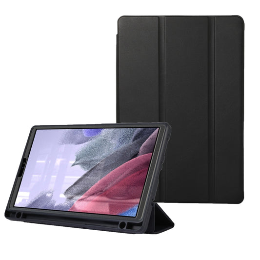Solid Color 3-folding Leather Tablet Case