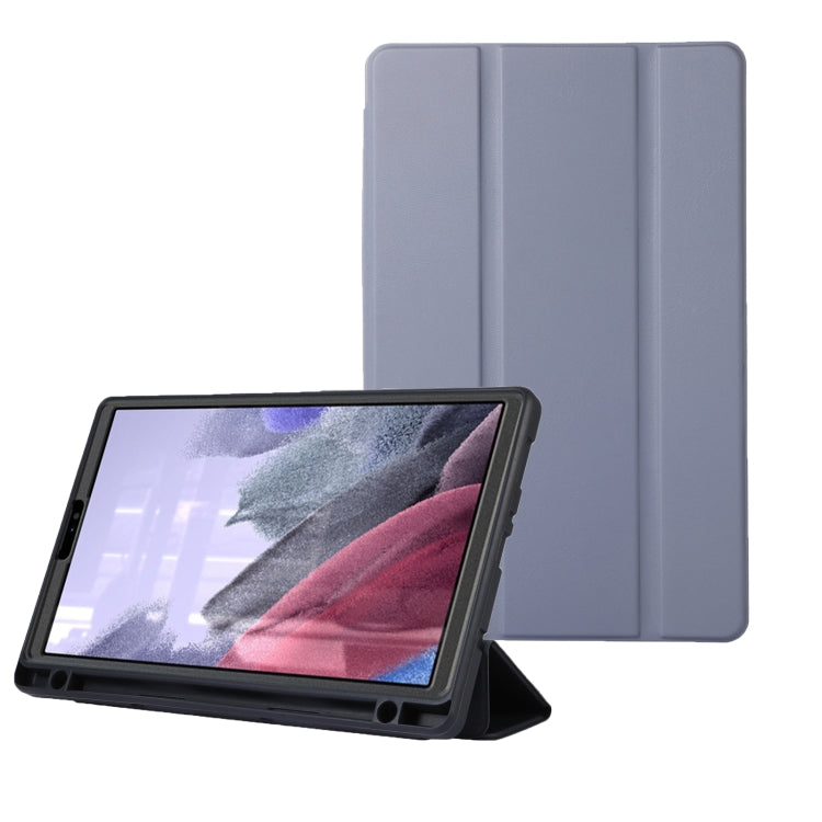 Solid Color 3-folding Leather Tablet Case