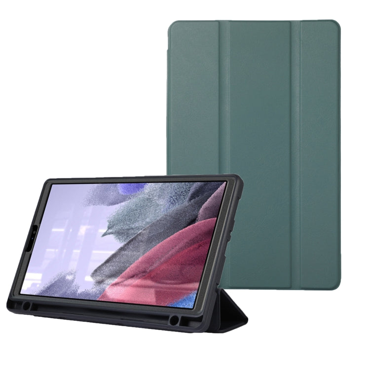 Solid Color 3-folding Leather Tablet Case