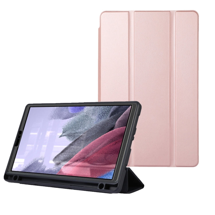 Solid Color 3-folding Leather Tablet Case