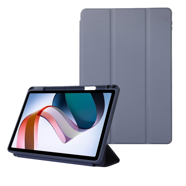 Solid Color 3-folding Leather Tablet Case