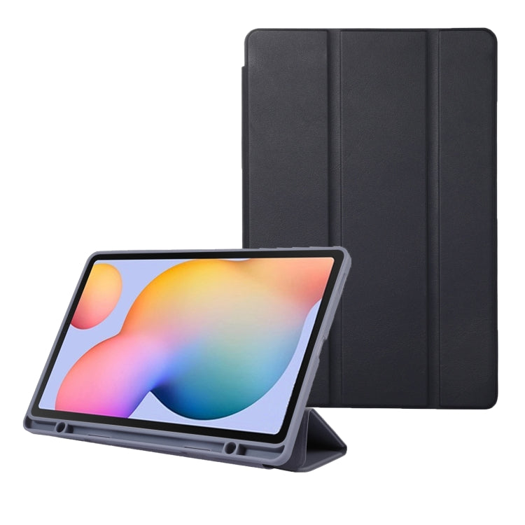 Solid Color 3-folding Leather Tablet Case