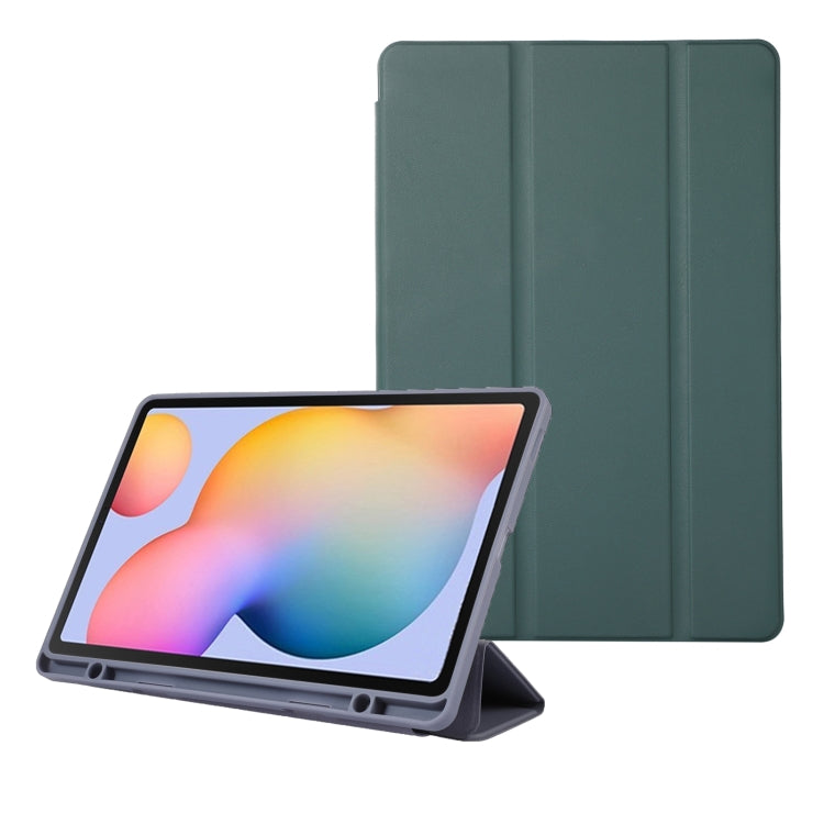 Solid Color 3-folding Leather Tablet Case
