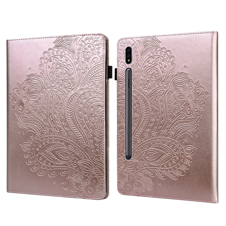 Peacock Embossed Pattern Leather Tablet Case