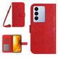 HT04 Skin Feel Sun Flower Embossed Flip Leather Phone Case with Lanyard