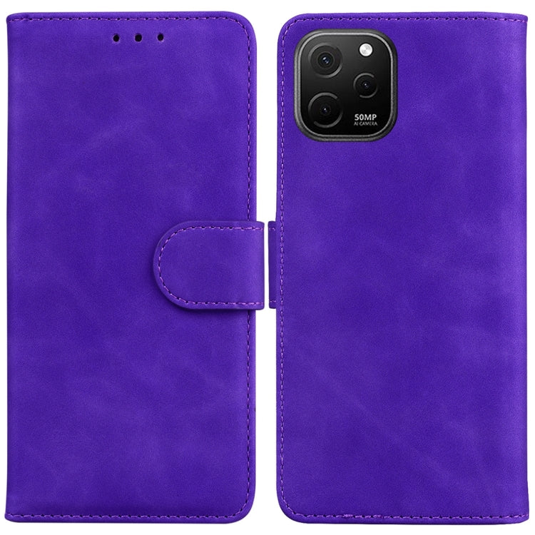 Skin Feel Pure Color Flip Leather Phone Case