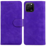 Skin Feel Pure Color Flip Leather Phone Case