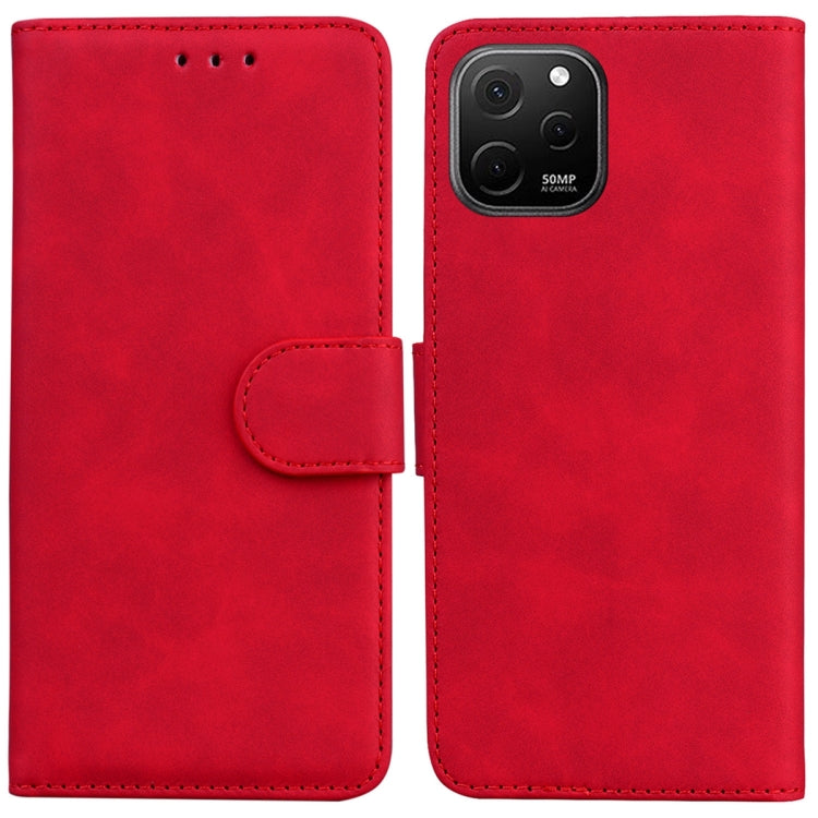 Skin Feel Pure Color Flip Leather Phone Case