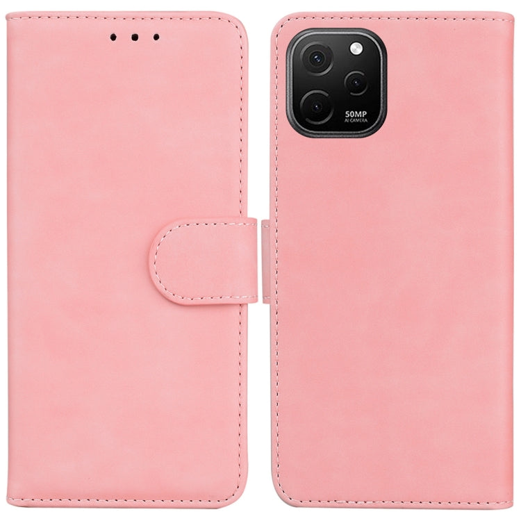 Skin Feel Pure Color Flip Leather Phone Case