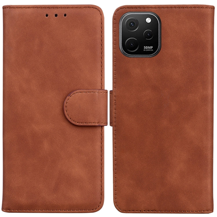 Skin Feel Pure Color Flip Leather Phone Case