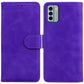 Skin Feel Pure Color Flip Leather Phone Case