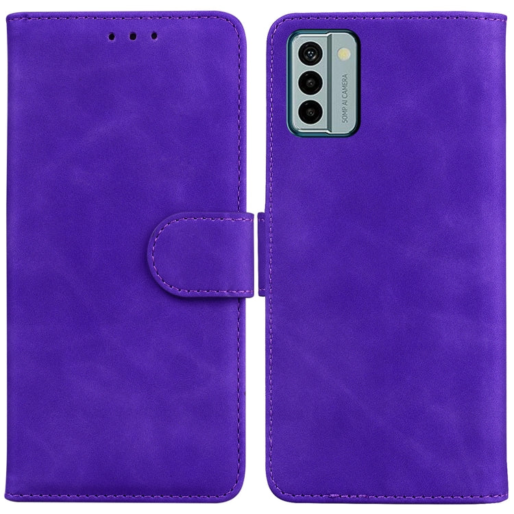 Skin Feel Pure Color Flip Leather Phone Case