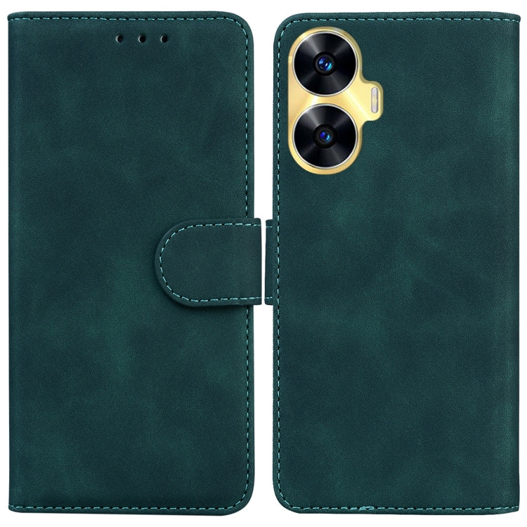 Skin Feel Pure Color Flip Leather Phone Case