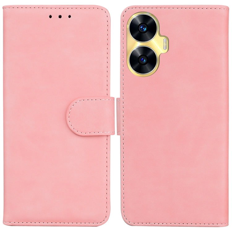 Skin Feel Pure Color Flip Leather Phone Case