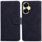 Skin Feel Pure Color Flip Leather Phone Case