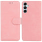 Skin Feel Pure Color Flip Leather Phone Case
