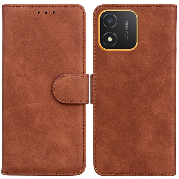 Skin Feel Pure Color Flip Leather Phone Case