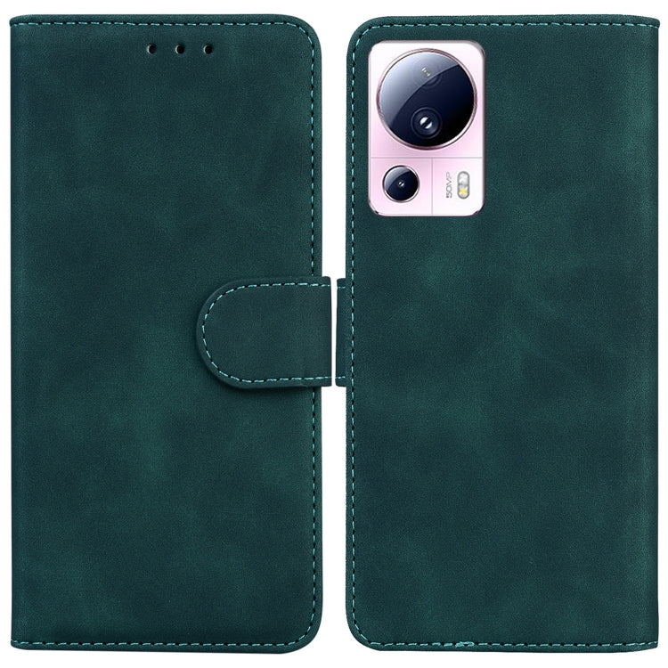 Skin Feel Pure Color Flip Leather Phone Case