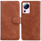 Skin Feel Pure Color Flip Leather Phone Case