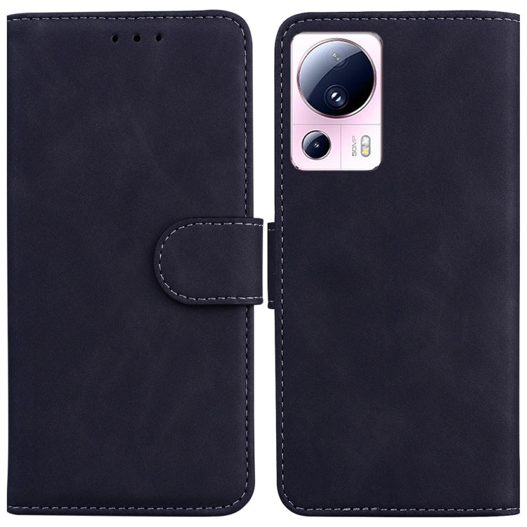 Skin Feel Pure Color Flip Leather Phone Case