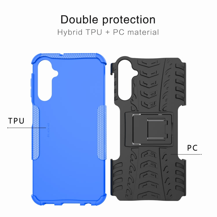 Tire Texture TPU + PC Phone Case with Holder