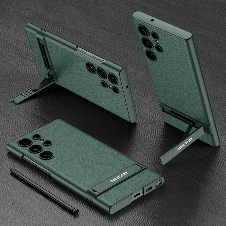 GKK Triumph Ultra-Thin Plain Leather Phone Case with Holder