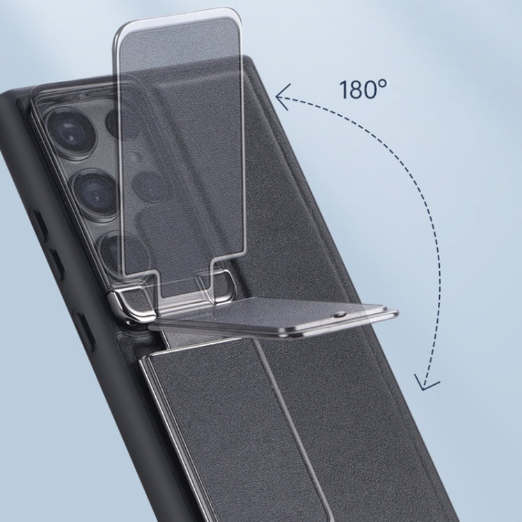 Lens Flip Cover TPU+PU Phone Case