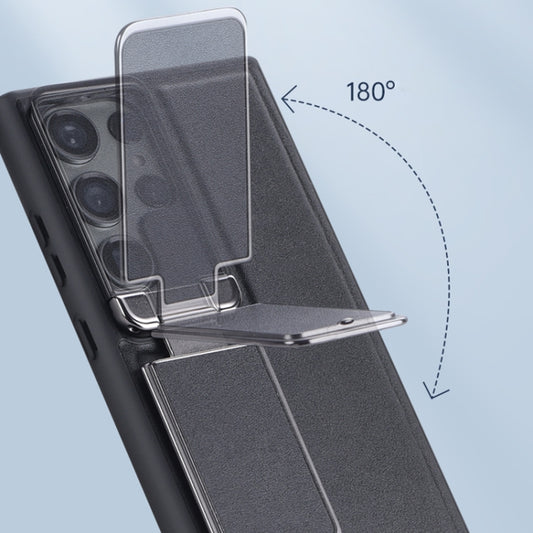 Lens Flip Cover TPU+PU Phone Case