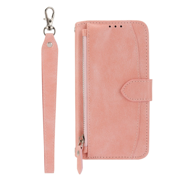 Oil Skin Zipper Wallet Leather Phone Case