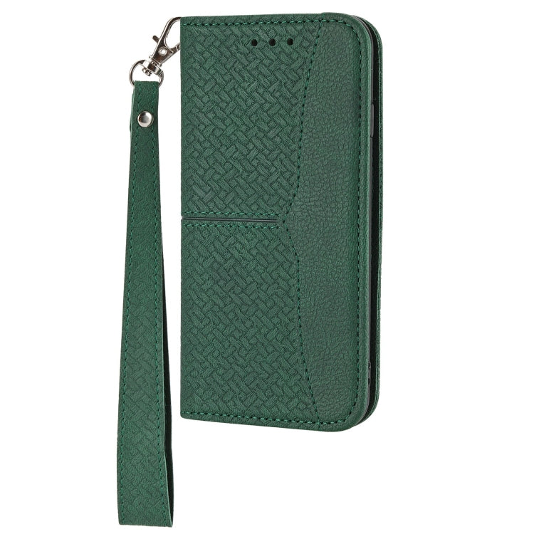 Woven Texture Stitching Magnetic Leather Phone Case